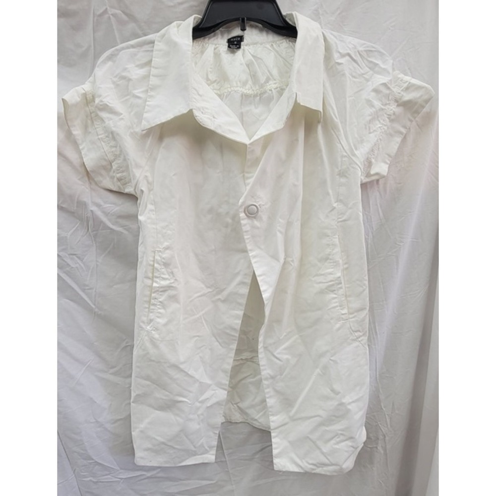 NWOT Aziz S Short Sleeve White One Button Jacket 121994